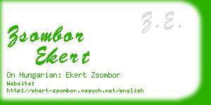 zsombor ekert business card